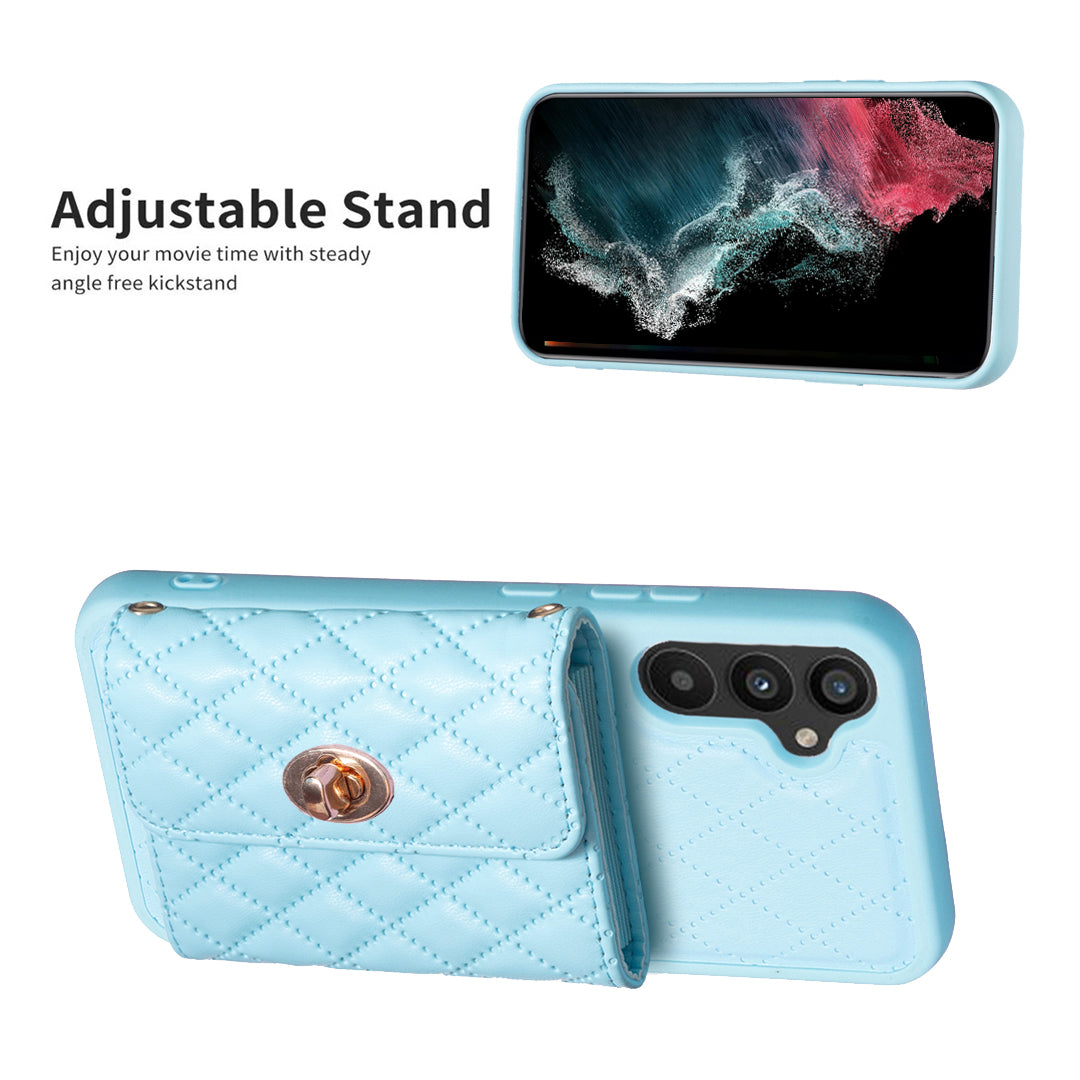 BF21-Style For Samsung Galaxy A34 5G Kickstand Phone Case PU Leather TPU Cover with Card Holder