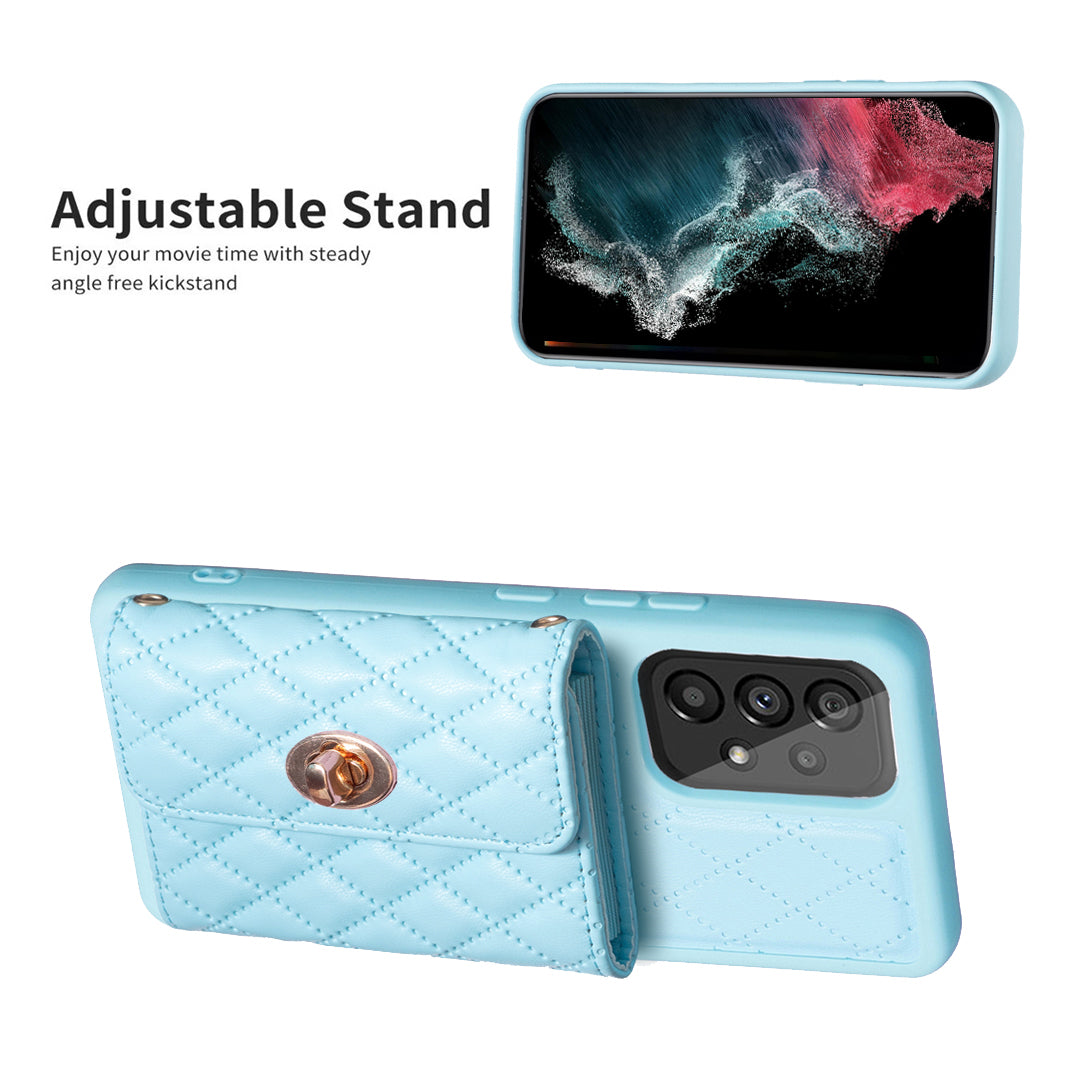 BF21-Style For Samsung Galaxy A53 5G Card Holder Phone Kickstand Case PU Leather TPU Cover