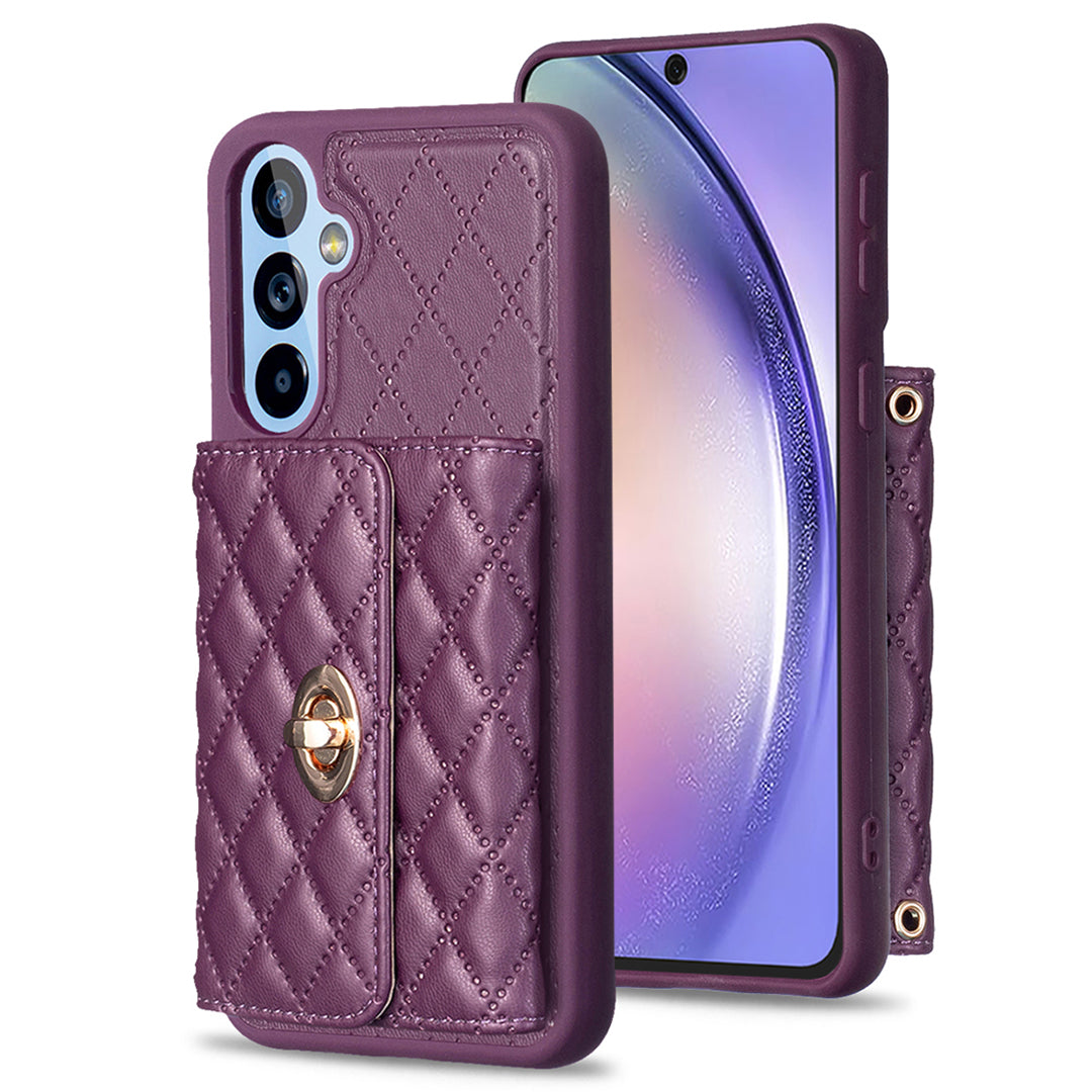 BF21-Style For Samsung Galaxy A54 5G Phone Case PU Leather TPU Cover with Kickstand and Card Holder