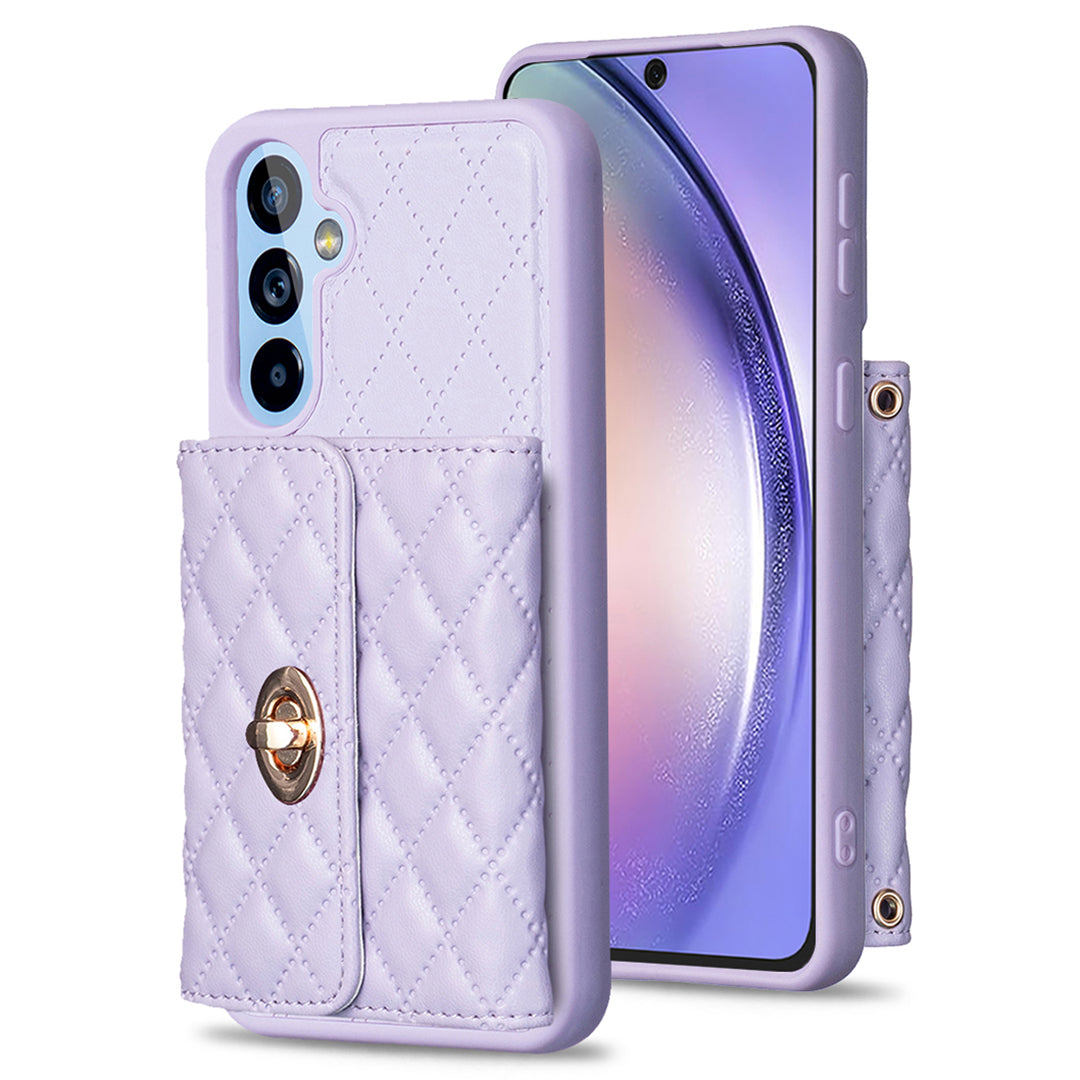 BF21-Style For Samsung Galaxy A54 5G Phone Case PU Leather TPU Cover with Kickstand and Card Holder