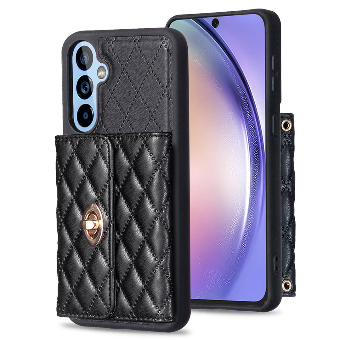 BF21-Style For Samsung Galaxy A54 5G Phone Case PU Leather TPU Cover with Kickstand and Card Holder
