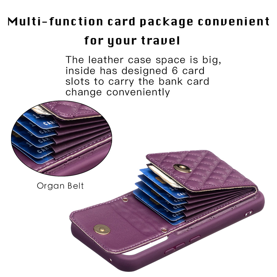 BF20 for Samsung Galaxy A54 5G Card Holder Fall-proof Case PU Leather Coated TPU Phone Cover