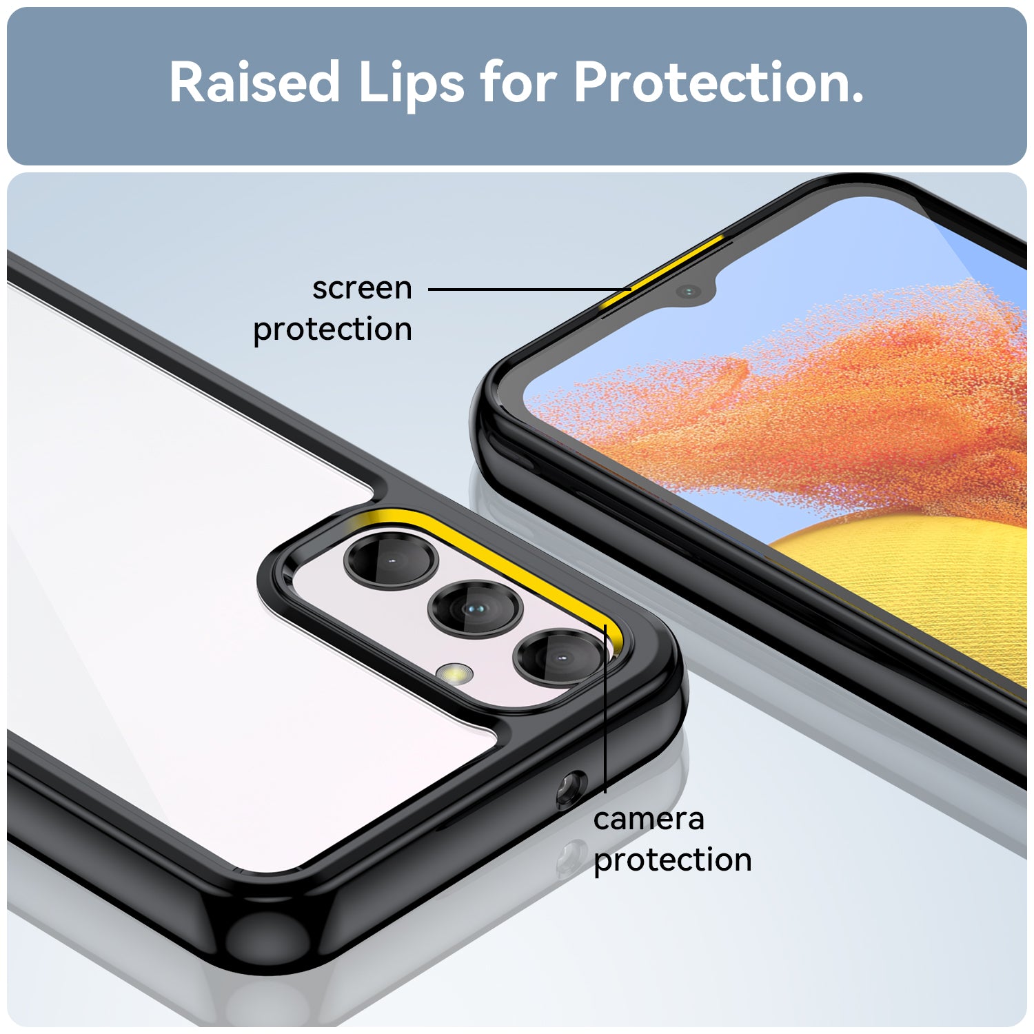 For Samsung Galaxy M14 5G Anti-Drop Phone Cover TPU Acrylic Dustproof Phone Case Shell