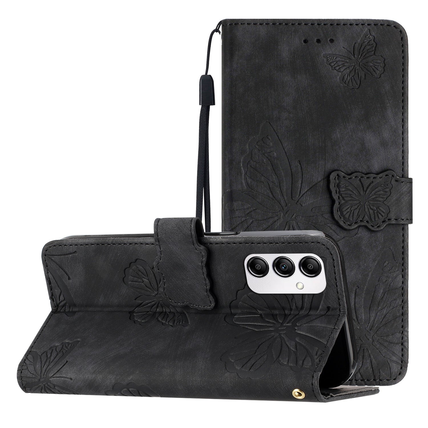 Til Samsung Galaxy A14 5G Anti-Drop Læder Flip Cover Skin-Touch Wallet Phone Cover