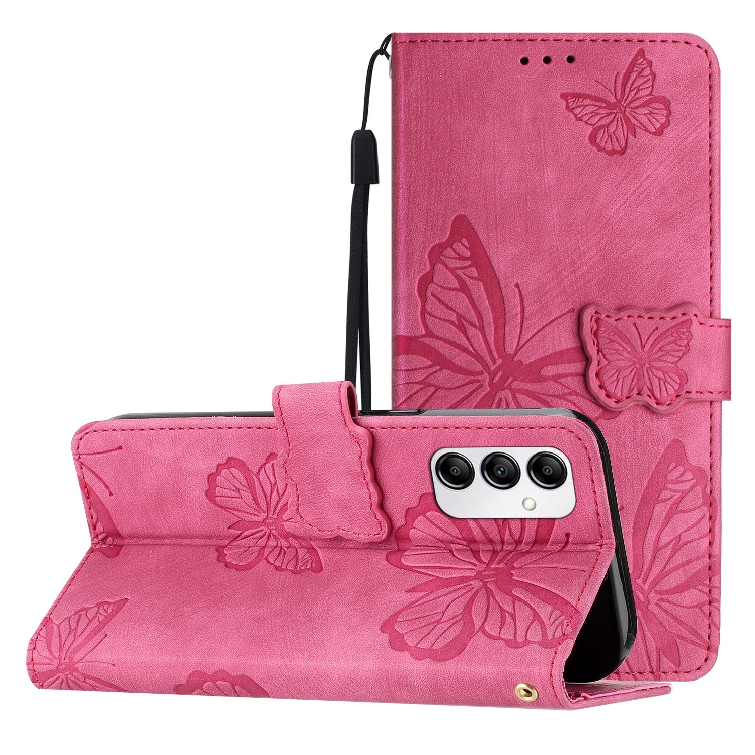 Til Samsung Galaxy A14 5G Anti-Drop Læder Flip Cover Skin-Touch Wallet Phone Cover