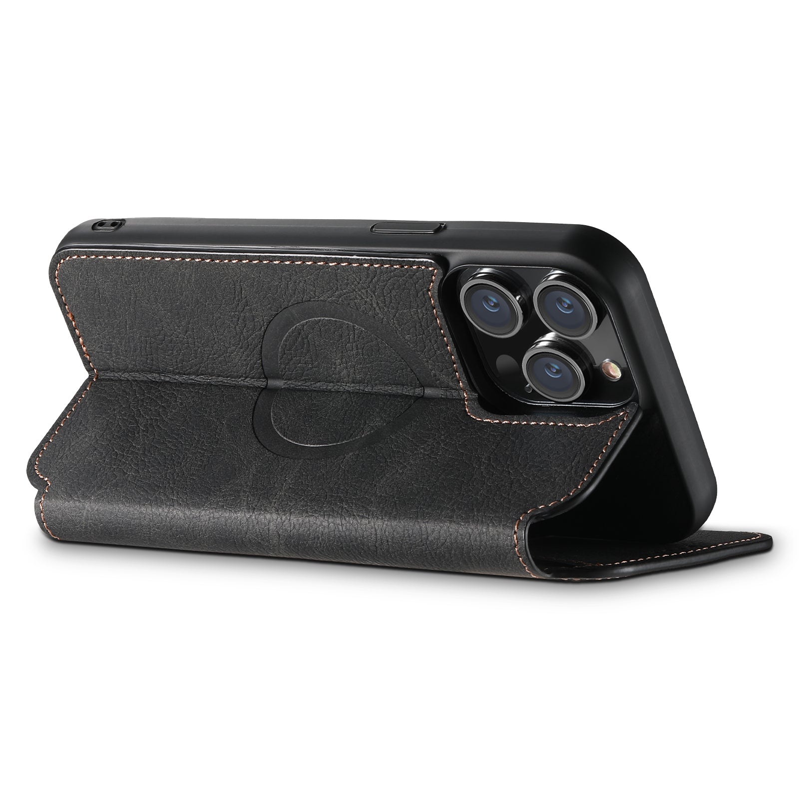 SUTENI J06 For iPhone 12/12 Pro Magnetic Phone Case Stand Wallet Leather Cover Compatible with MagSafe