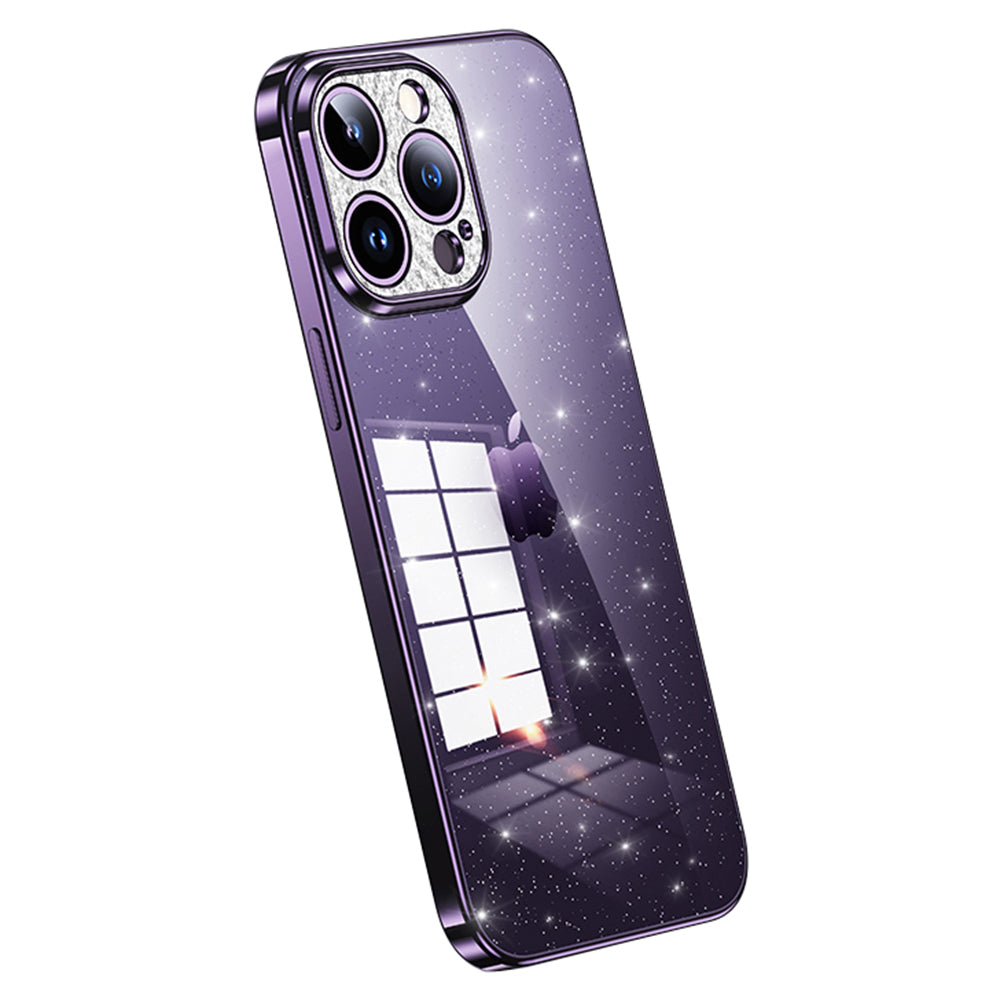Pouzdro na telefon SULADA pro iPhone 14 Pro s drahokamovým dekorem TPU s třpytivým galvanickým pokovováním
