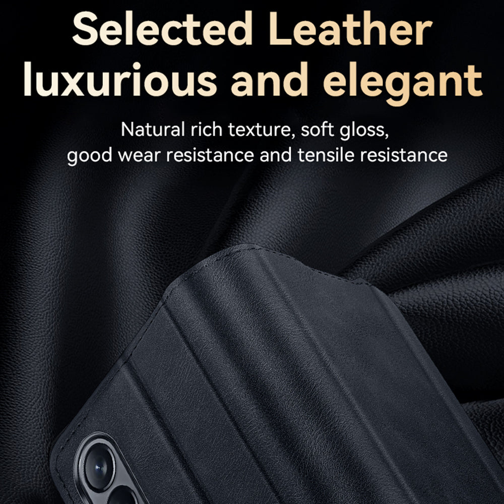 SULADA For Samsung Galaxy Z Fold3 5G PU Leather Folio Case Magnetic Clasp Stand Phone Cover