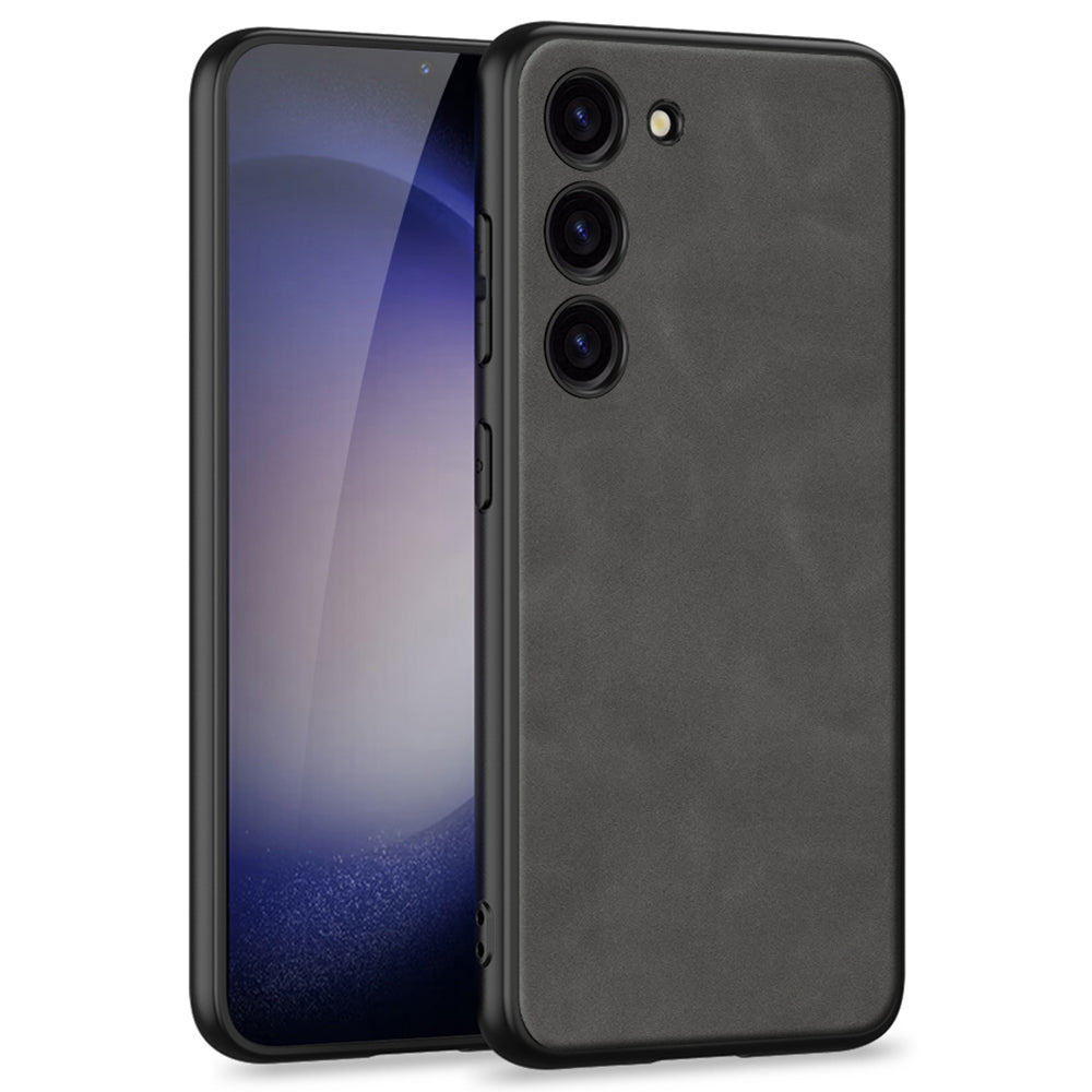 GKK Til Samsung Galaxy S23 Lædercoated TPU PC Matte Telefon Case Anti-drop Cover