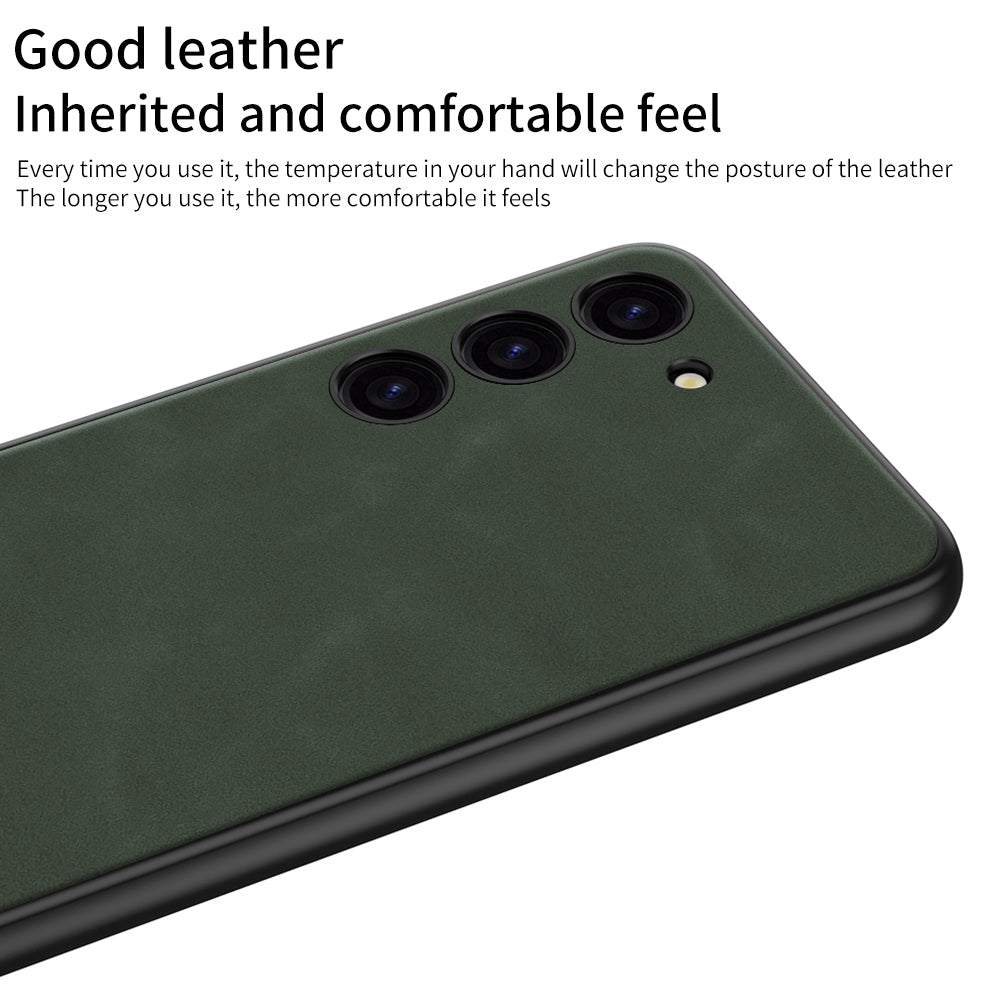 GKK Til Samsung Galaxy S23 Lædercoated TPU PC Matte Telefon Case Anti-drop Cover