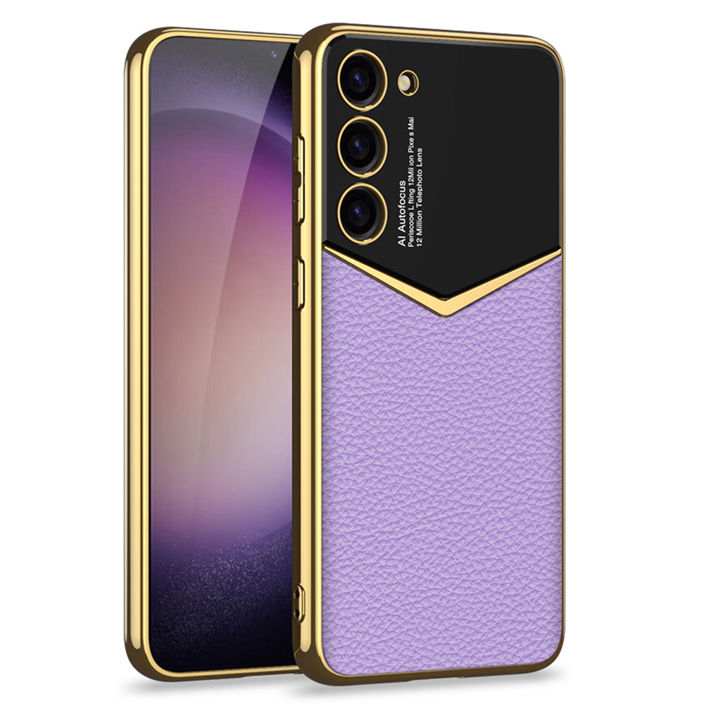 GKK Til Samsung Galaxy S23 PU Lædercoating Telefon Cover Galvanisering PC TPU taske