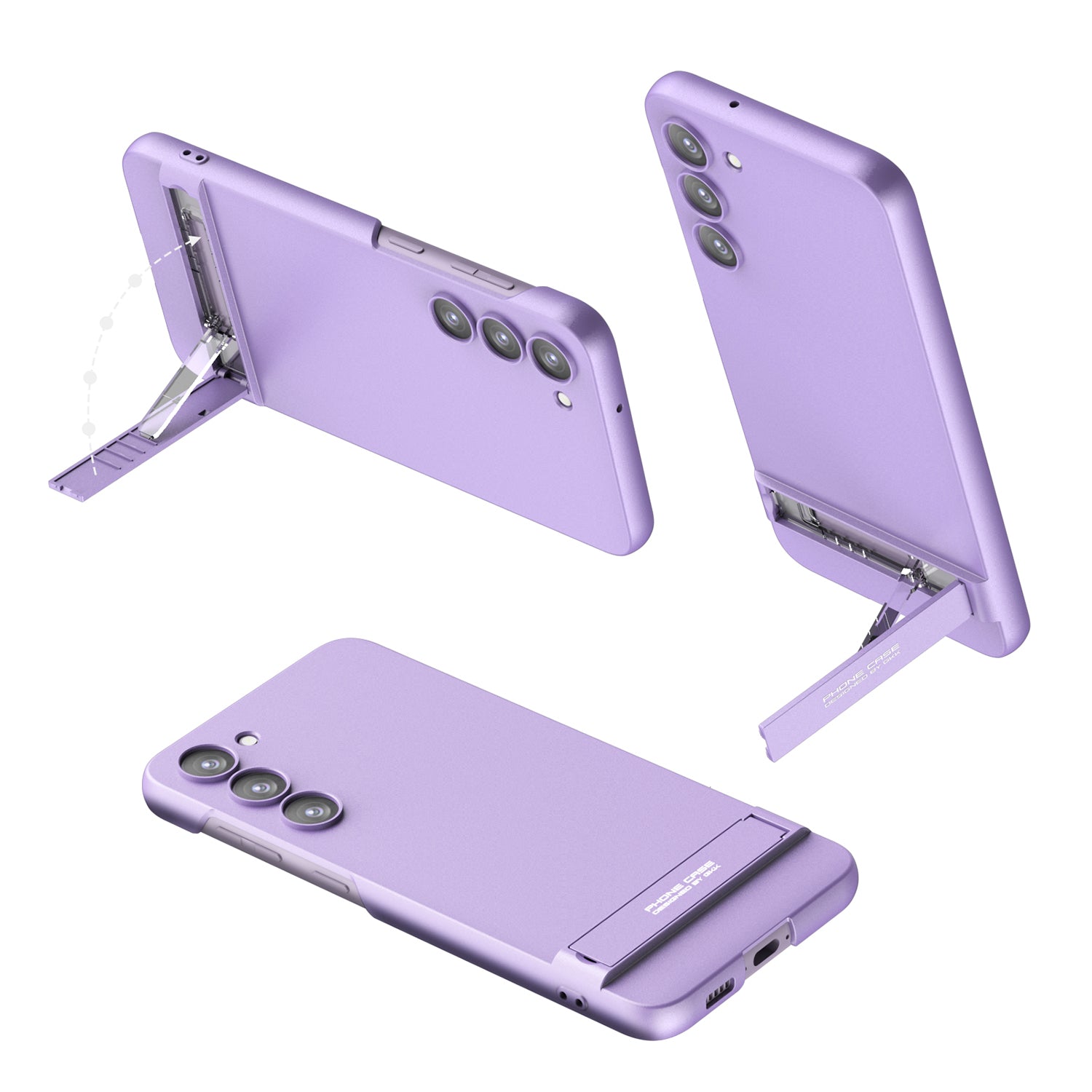GKK For Samsung Galaxy S23 Hard PC Slim Thin Phone Case Kickstand Shockproof Cover