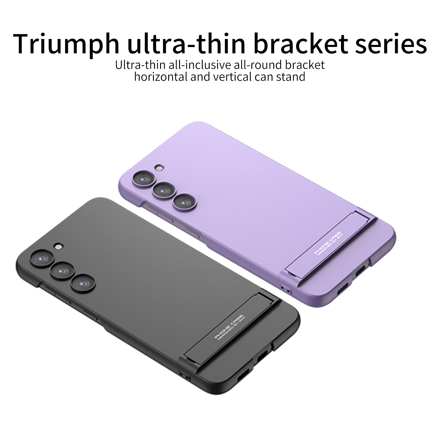 GKK For Samsung Galaxy S23 Hard PC Slim Thin Phone Case Kickstand Shockproof Cover