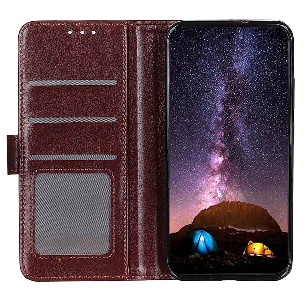 For Samsung Galaxy F14 5G PU Leather Crazy Horse Texture Cellphone Case Phone Cover Wallet
