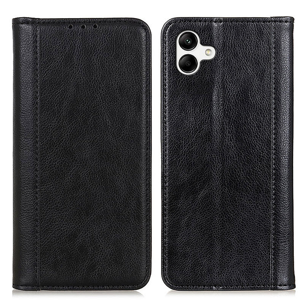 For Samsung Galaxy F14 5G Magnetic Closure Split Leather Phone Cover Wallet Litchi Texture Cell Phone Case