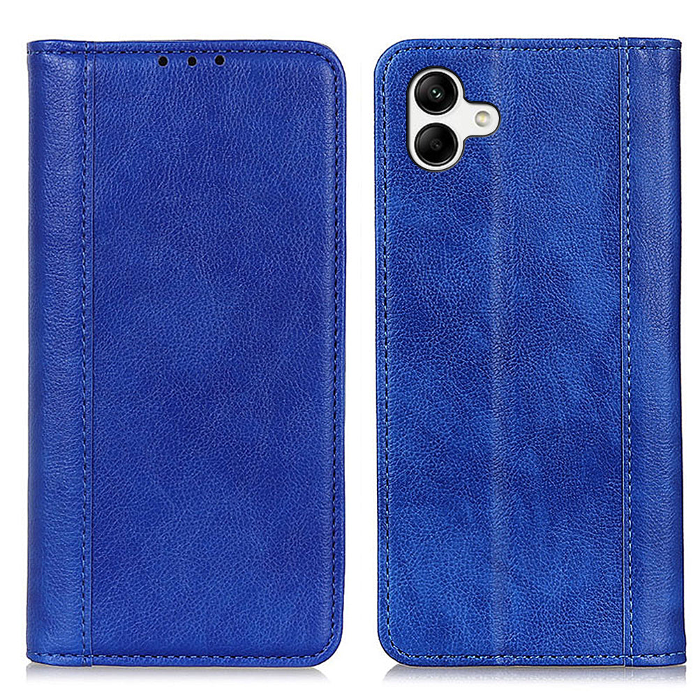 For Samsung Galaxy F14 5G Magnetic Closure Split Leather Phone Cover Wallet Litchi Texture Cell Phone Case