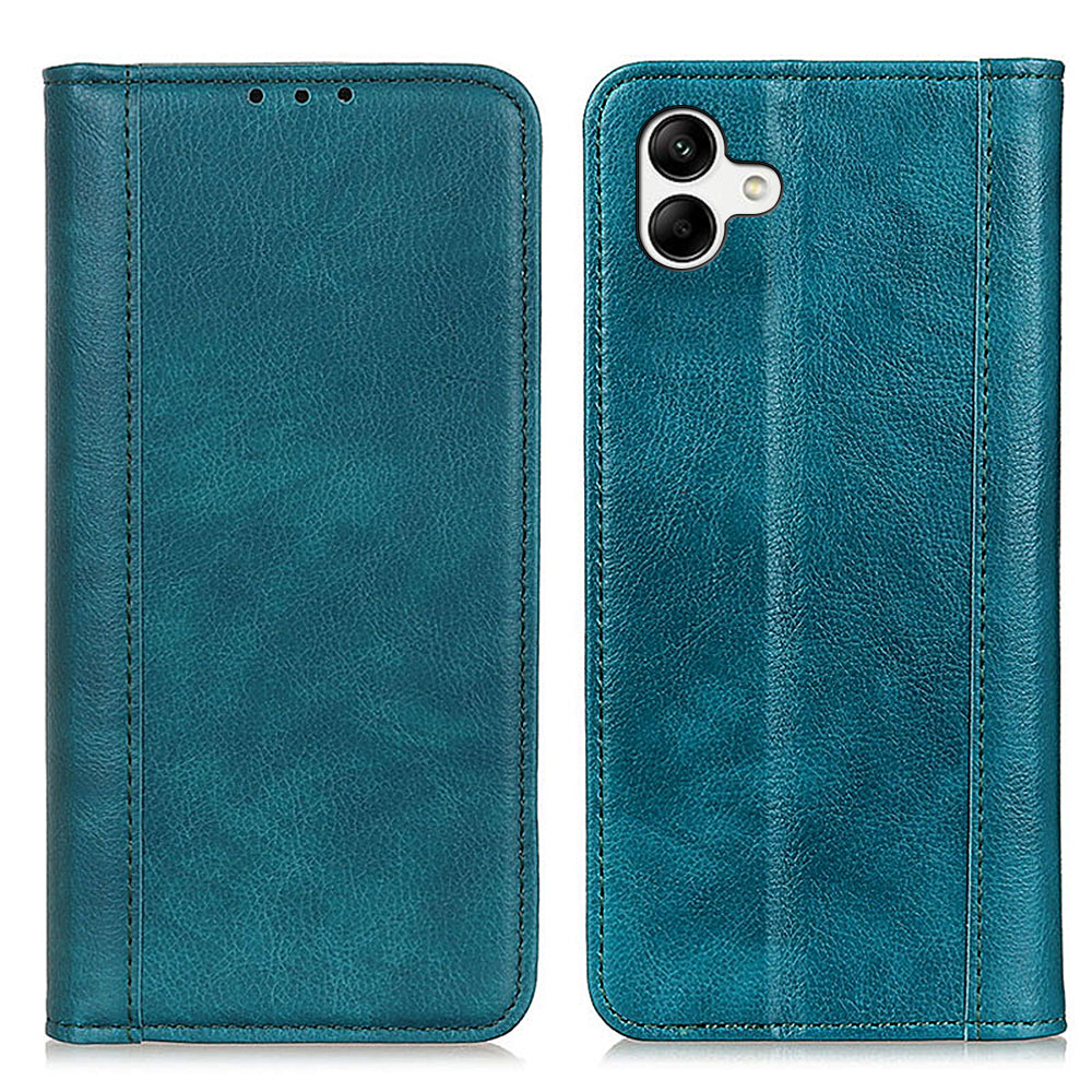For Samsung Galaxy F14 5G Magnetic Closure Split Leather Phone Cover Wallet Litchi Texture Cell Phone Case