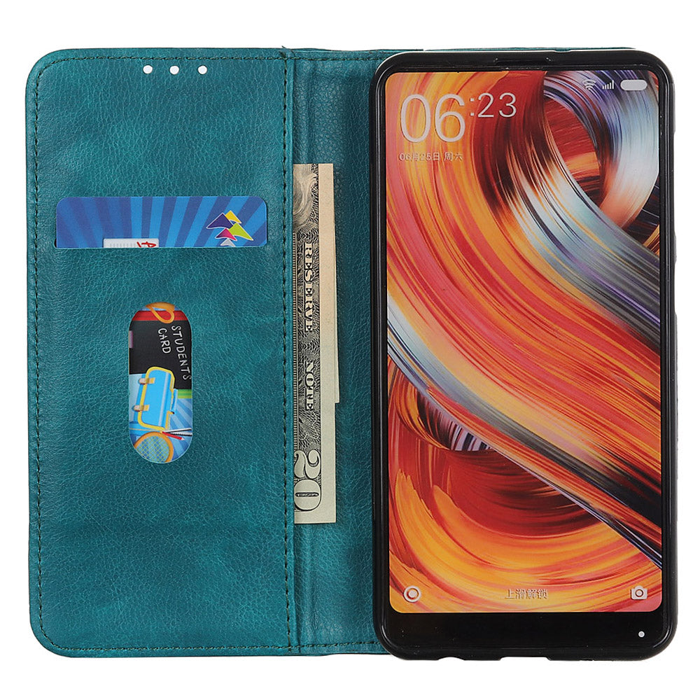For Samsung Galaxy F14 5G Magnetic Closure Split Leather Phone Cover Wallet Litchi Texture Cell Phone Case