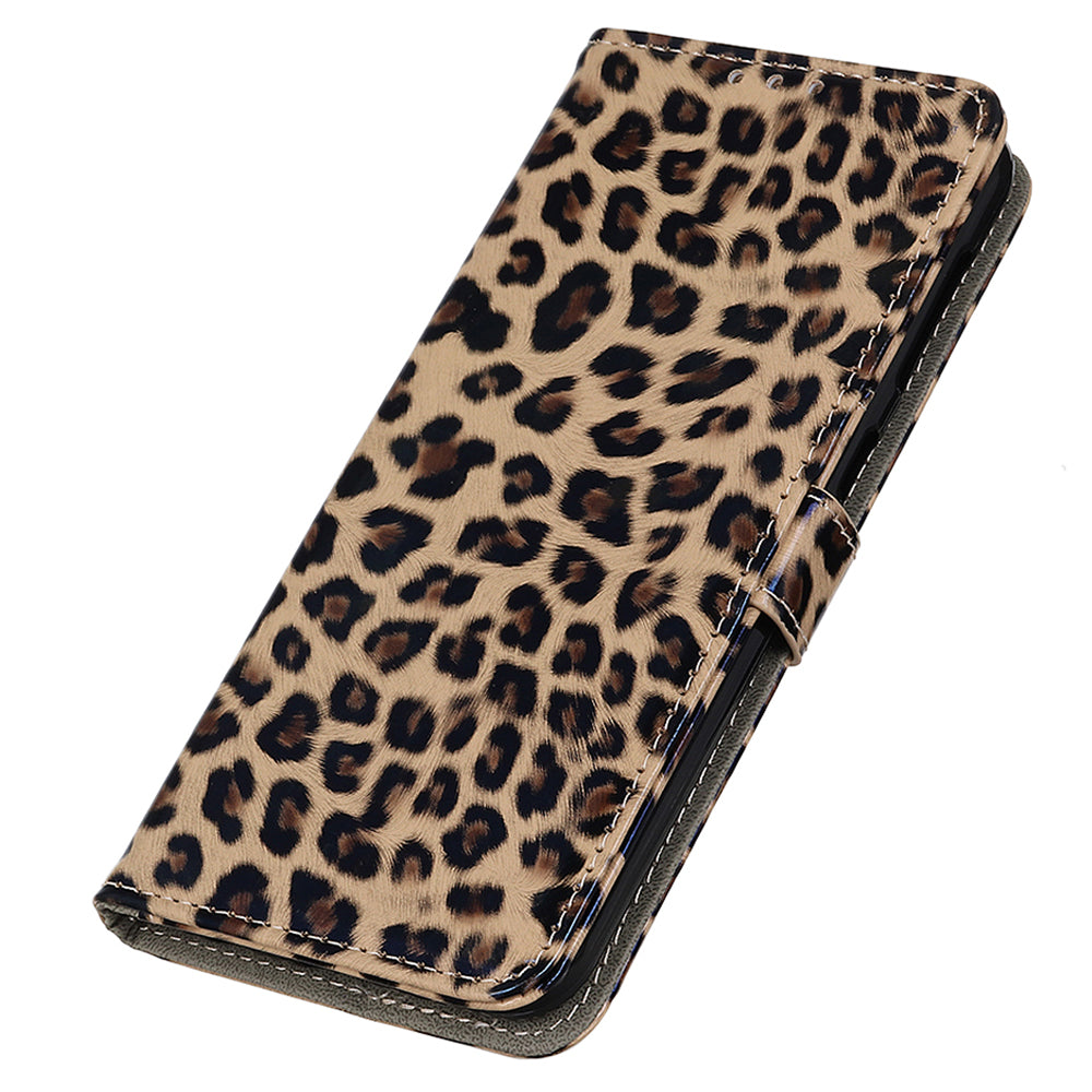 For Samsung Galaxy F14 5G Leopard Pattern Leather Phone Case Stand Wallet Magnetic Clasp Shockproof Cover