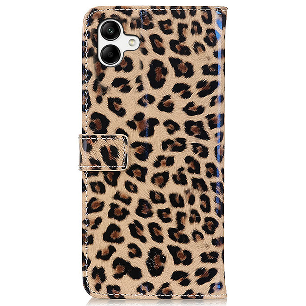 For Samsung Galaxy F14 5G Leopard Pattern Leather Phone Case Stand Wallet Magnetic Clasp Shockproof Cover