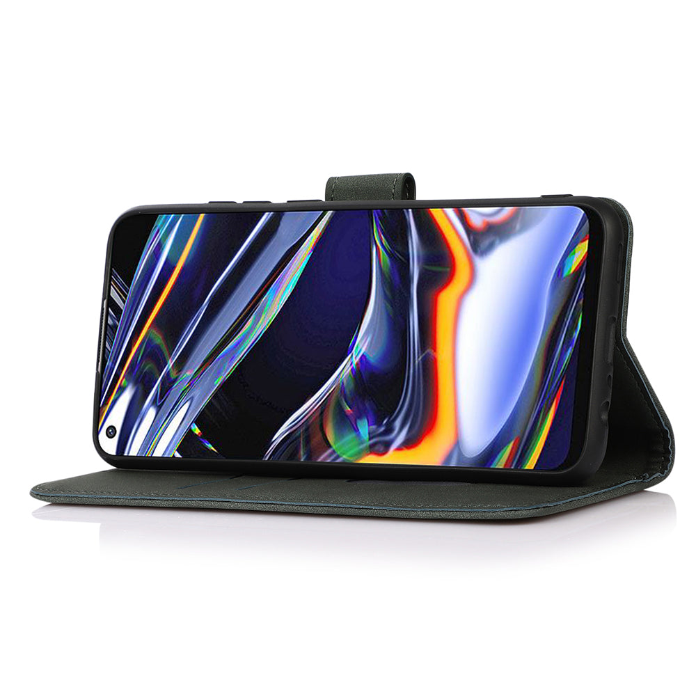 KHAZNEH Pro Samsung Galaxy F14 5G Texturované PU kožené pouzdro na telefon TPU Stojánek na peněženku Flip Kryt na telefon