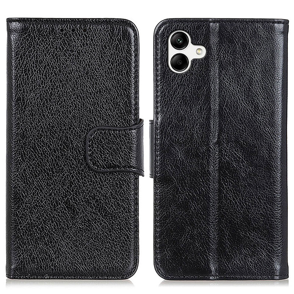 Phone Stand Shell for Samsung Galaxy F14 5G Nappa Texture Split Leather Phone Case Wallet Cover