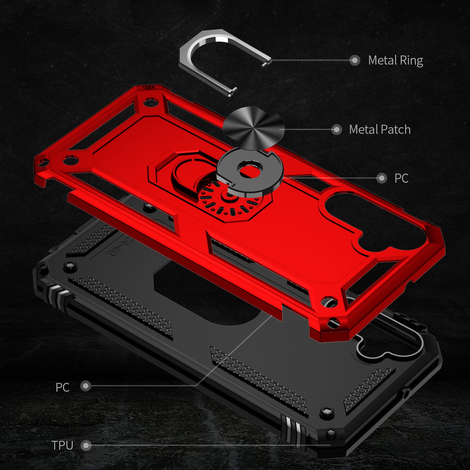 For Samsung Galaxy A24 4G Kickstand Car Mount Phone Case PC TPU Dual Layer Protective Cover