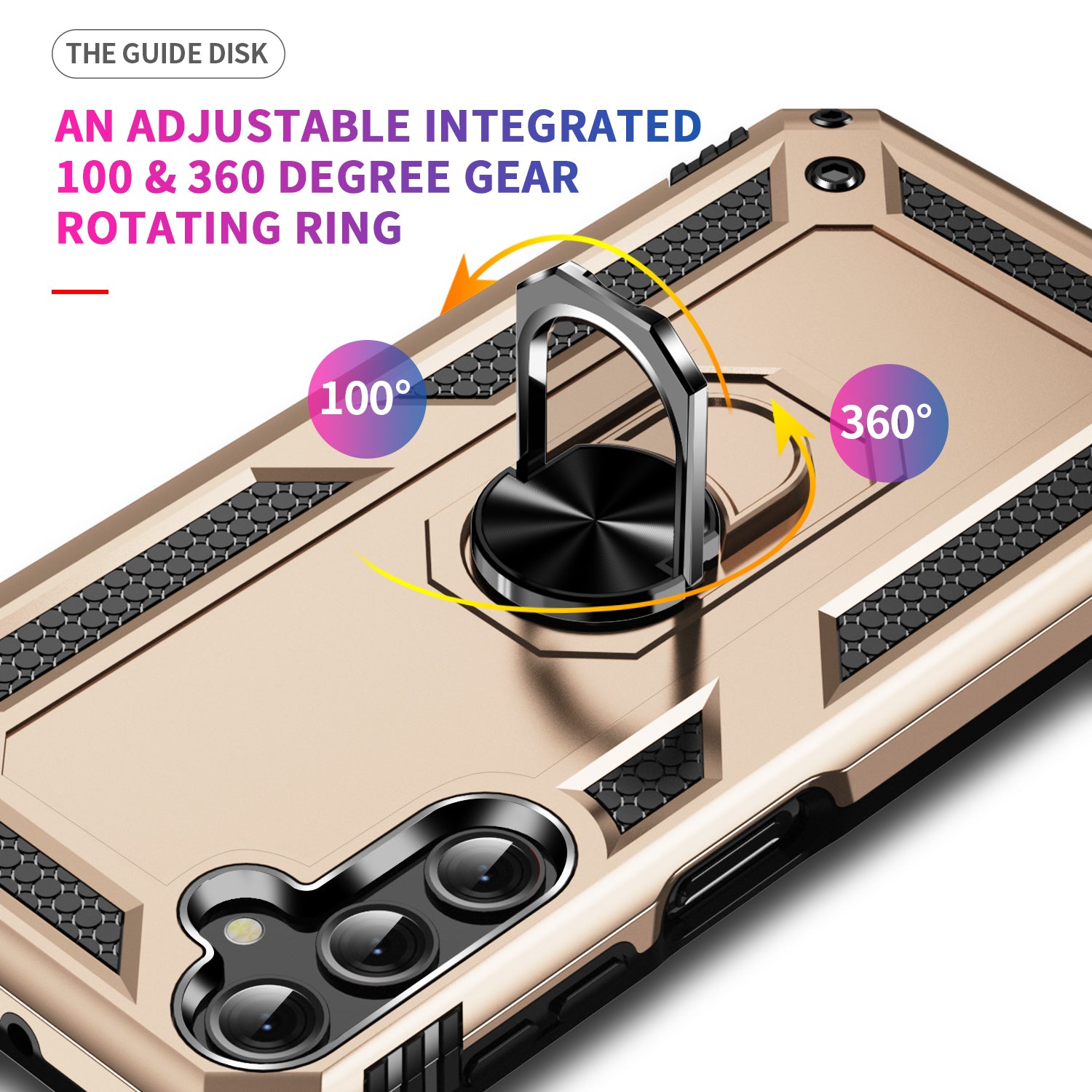 For Samsung Galaxy A24 4G Kickstand Car Mount Phone Case PC TPU Dual Layer Protective Cover