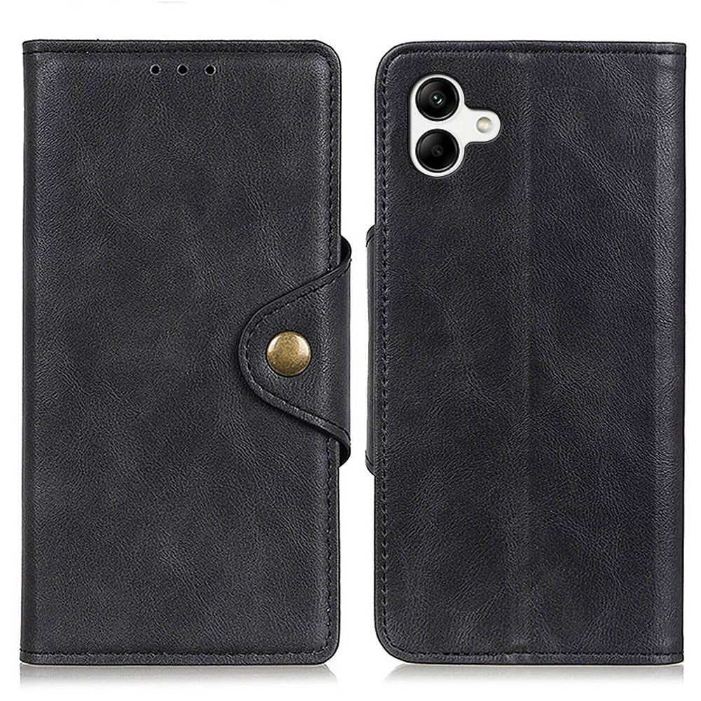 For Samsung Galaxy F14 5G Shockproof Brass Buckle Phone Cover Stand Wallet PU Leather TPU Cell Phone Case
