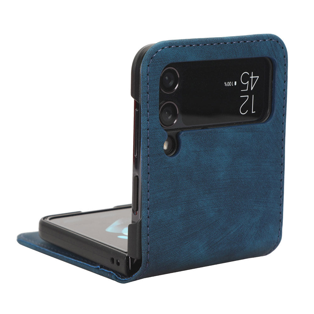 For Samsung Galaxy Z Flip3 5G Card Holder PU Leather Phone Case Two-piece Design Phone Cover