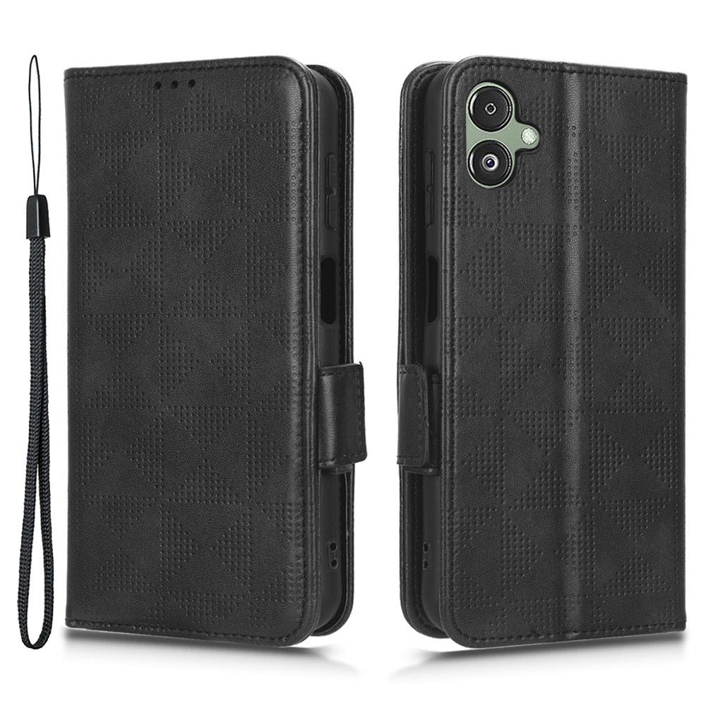 For Samsung Galaxy F14 5G Stand Wallet PU Leather Phone Case Imprinted Triangle Phone Cover