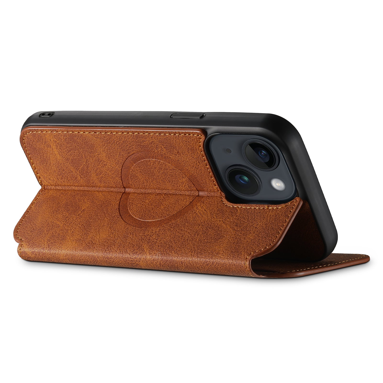 SUTENI J06 Wallet Phone Case for iPhone 14 Plus Magnetic PU Leather Stand Cover Compatible with MagSafe Charger