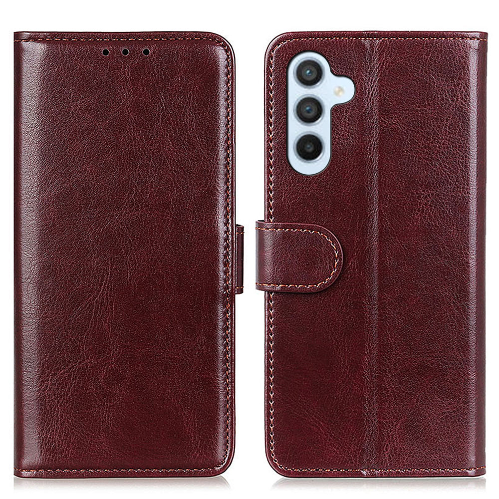For Samsung Galaxy M54 5G / F54 5G Flip Wallet Case Crazy Horse Texture PU Leather Stand Phone Cover