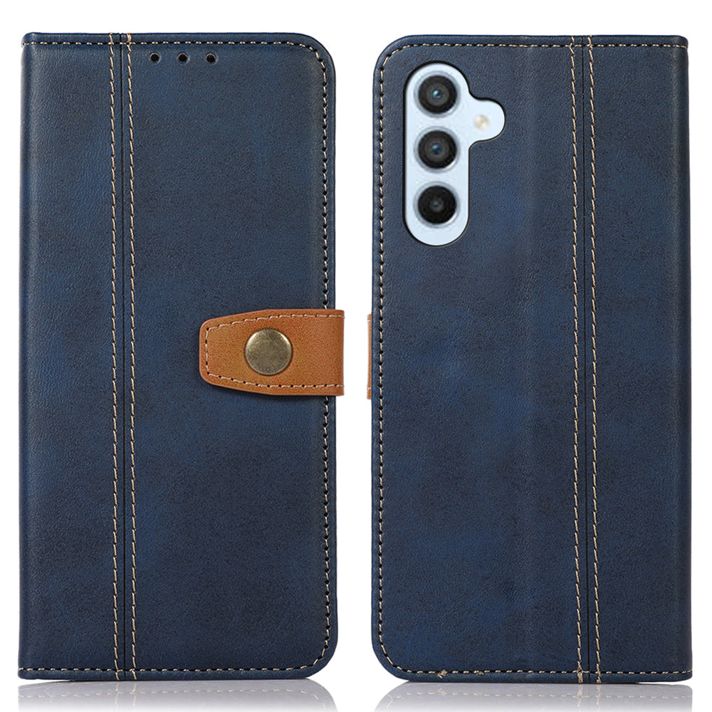 For Samsung Galaxy M54 5G / F54 5G Wallet Phone Case PU Leather Calf Texture Flip Stand Cover