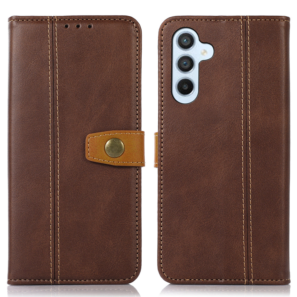 For Samsung Galaxy M54 5G / F54 5G Wallet Phone Case PU Leather Calf Texture Flip Stand Cover