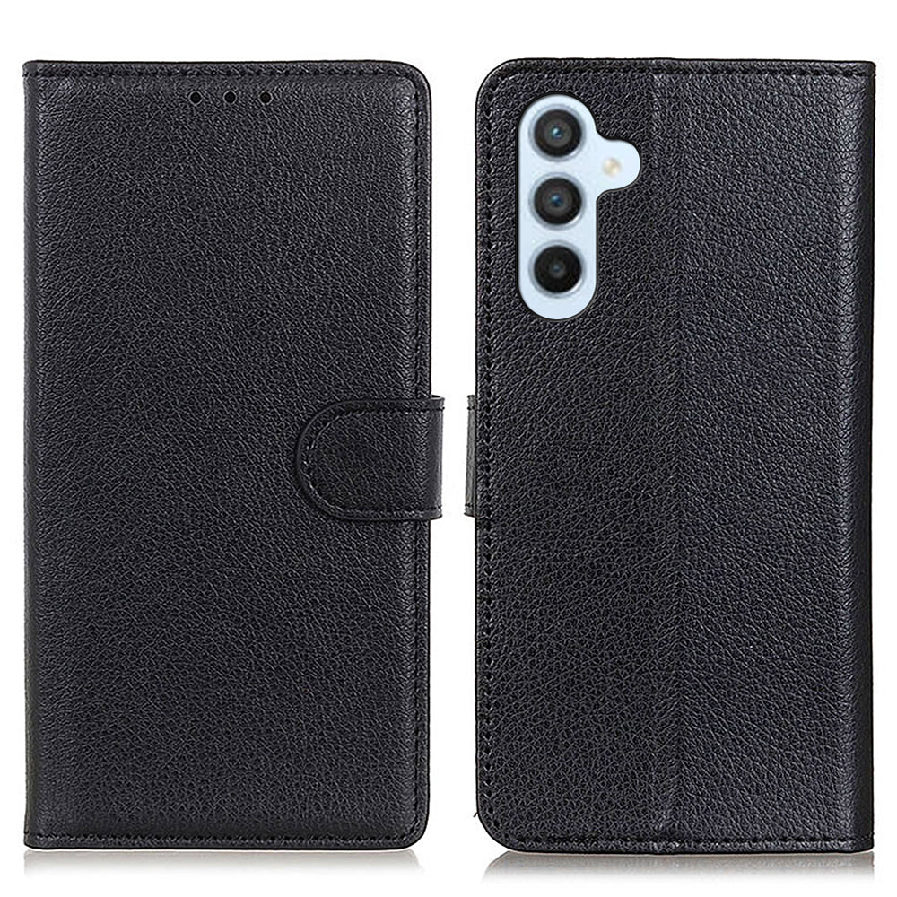 For Samsung Galaxy M54 5G / F54 5G Litchi Texture Phone Case PU Leather Stand Wallet Protective Shell