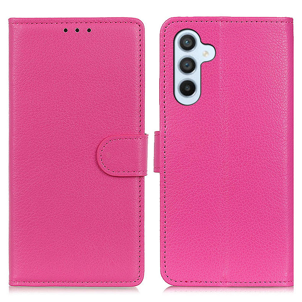 For Samsung Galaxy M54 5G / F54 5G Litchi Texture Phone Case PU Leather Stand Wallet Protective Shell