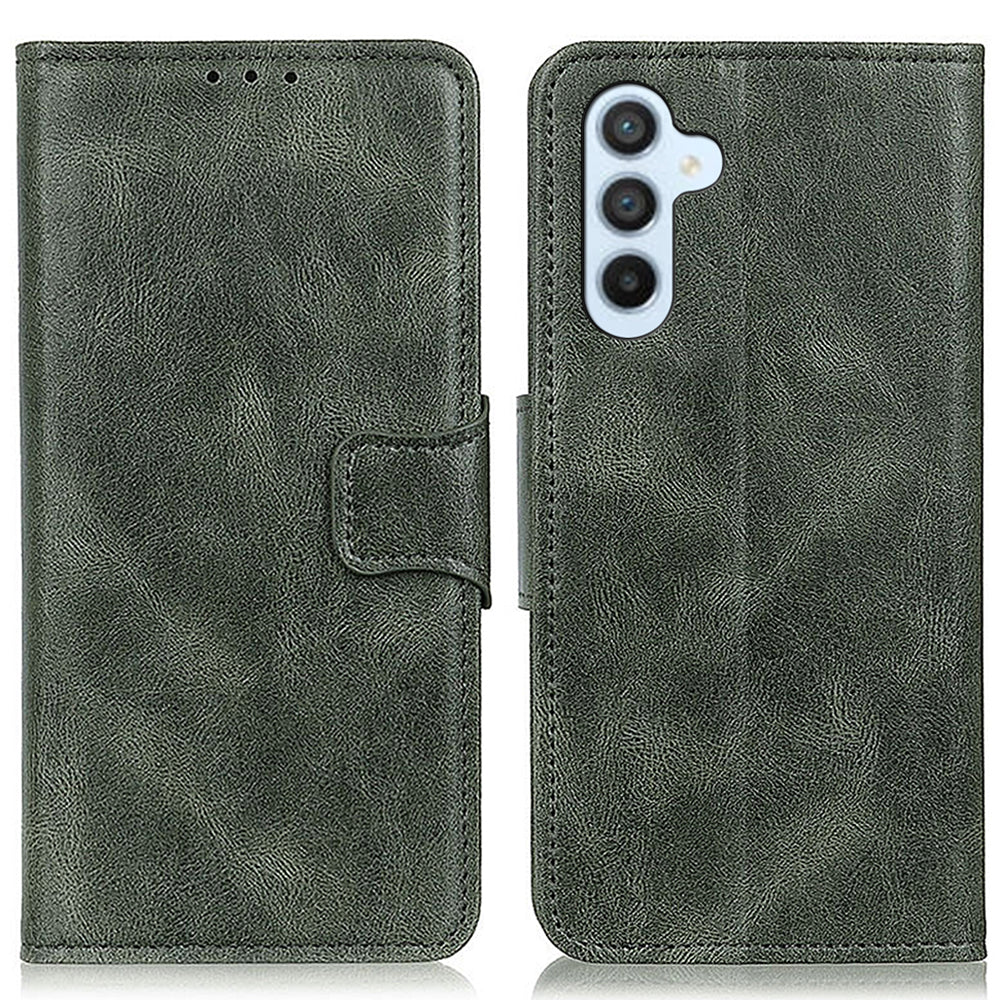 For Samsung Galaxy M54 5G / F54 5G Crazy Horse Texture Cell Phone Wallet Case PU Leather Cover with Stand
