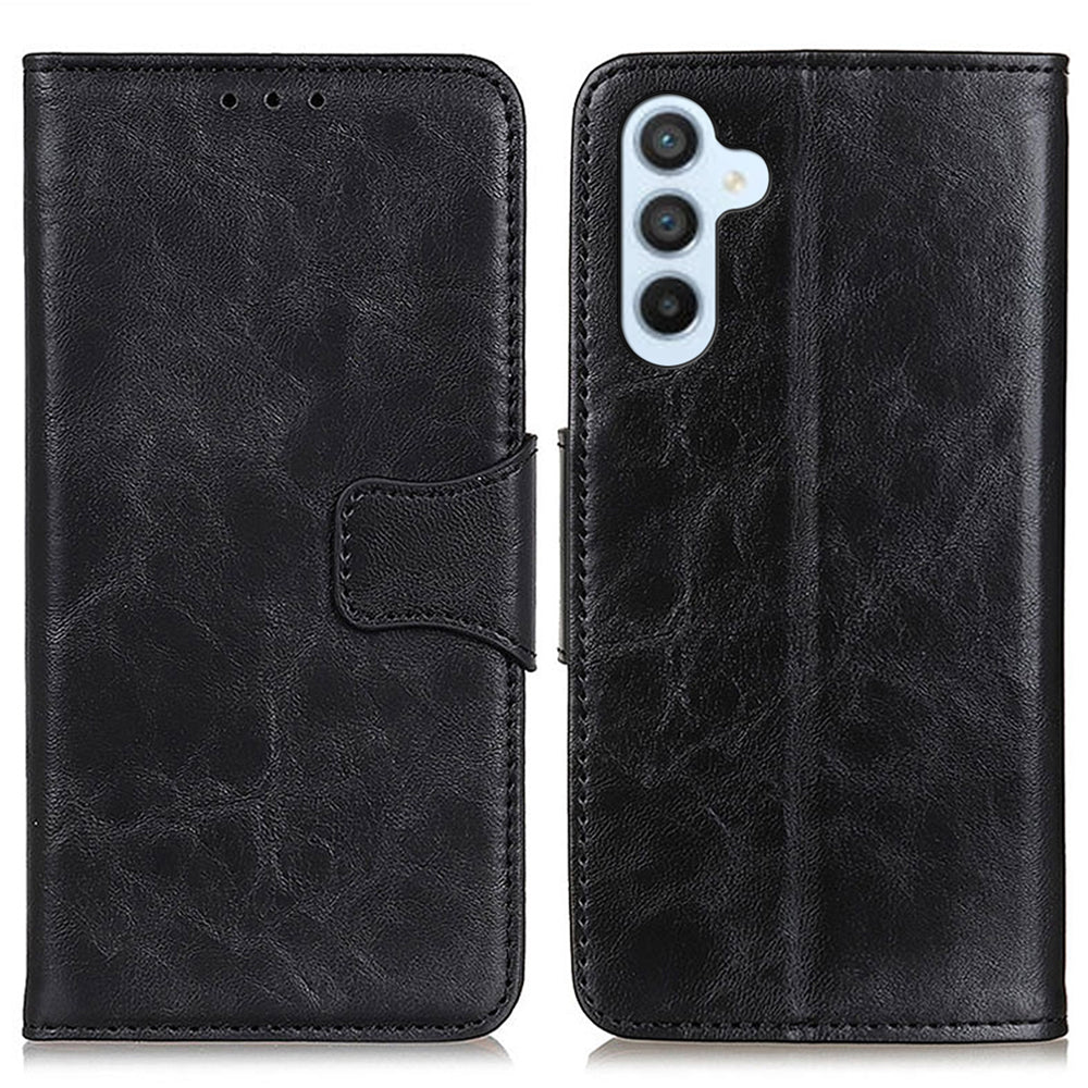 Phone Wallet Case for Samsung Galaxy M54 5G / F54 5G Split Leather Crazy Horse Texture Stand Cell Phone Cover
