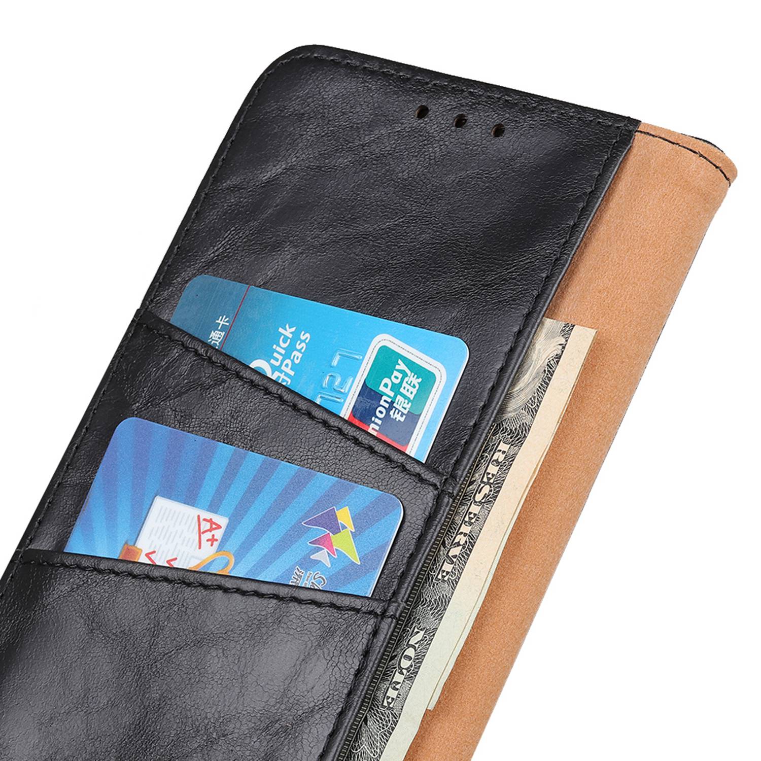 Phone Wallet Case for Samsung Galaxy M54 5G / F54 5G Split Leather Crazy Horse Texture Stand Cell Phone Cover