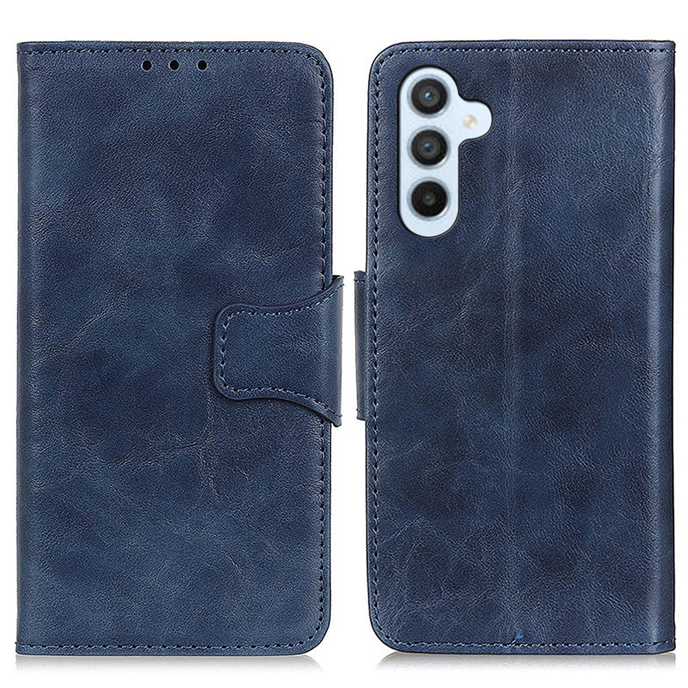 Phone Wallet Case for Samsung Galaxy M54 5G / F54 5G Split Leather Crazy Horse Texture Stand Cell Phone Cover