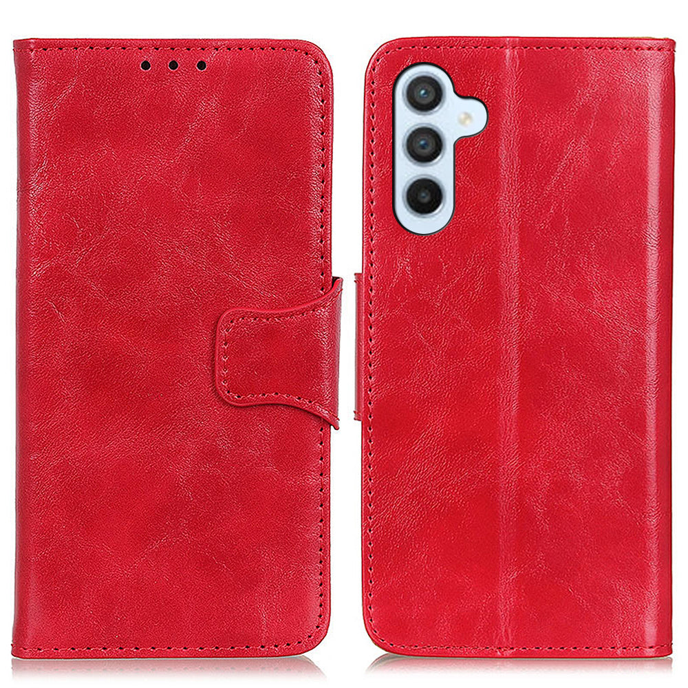 Phone Wallet Case for Samsung Galaxy M54 5G / F54 5G Split Leather Crazy Horse Texture Stand Cell Phone Cover