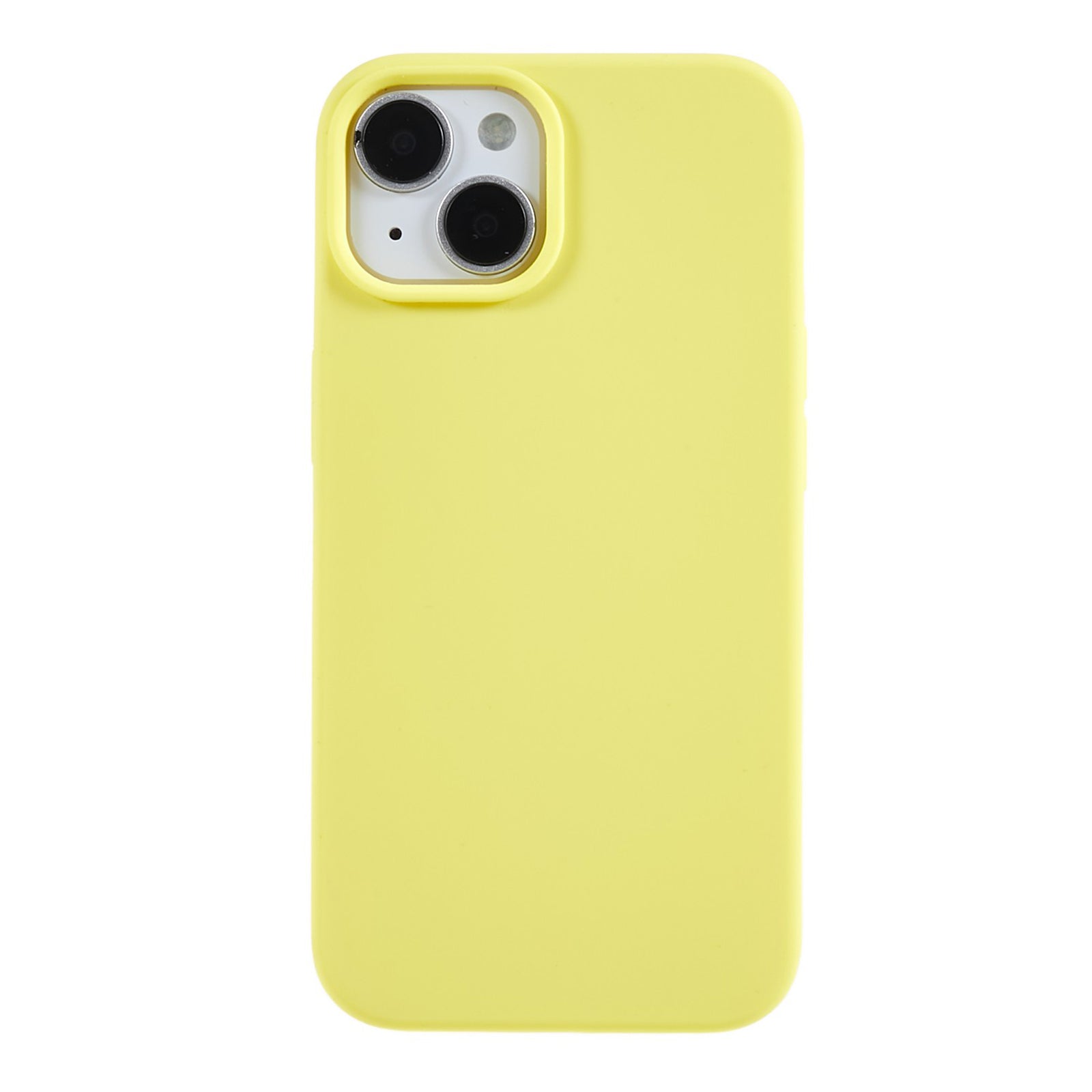 For iPhone 13 6.1 inch Shockproof Liquid Silicone Phone Case Back Protective Cover with Soft Lining