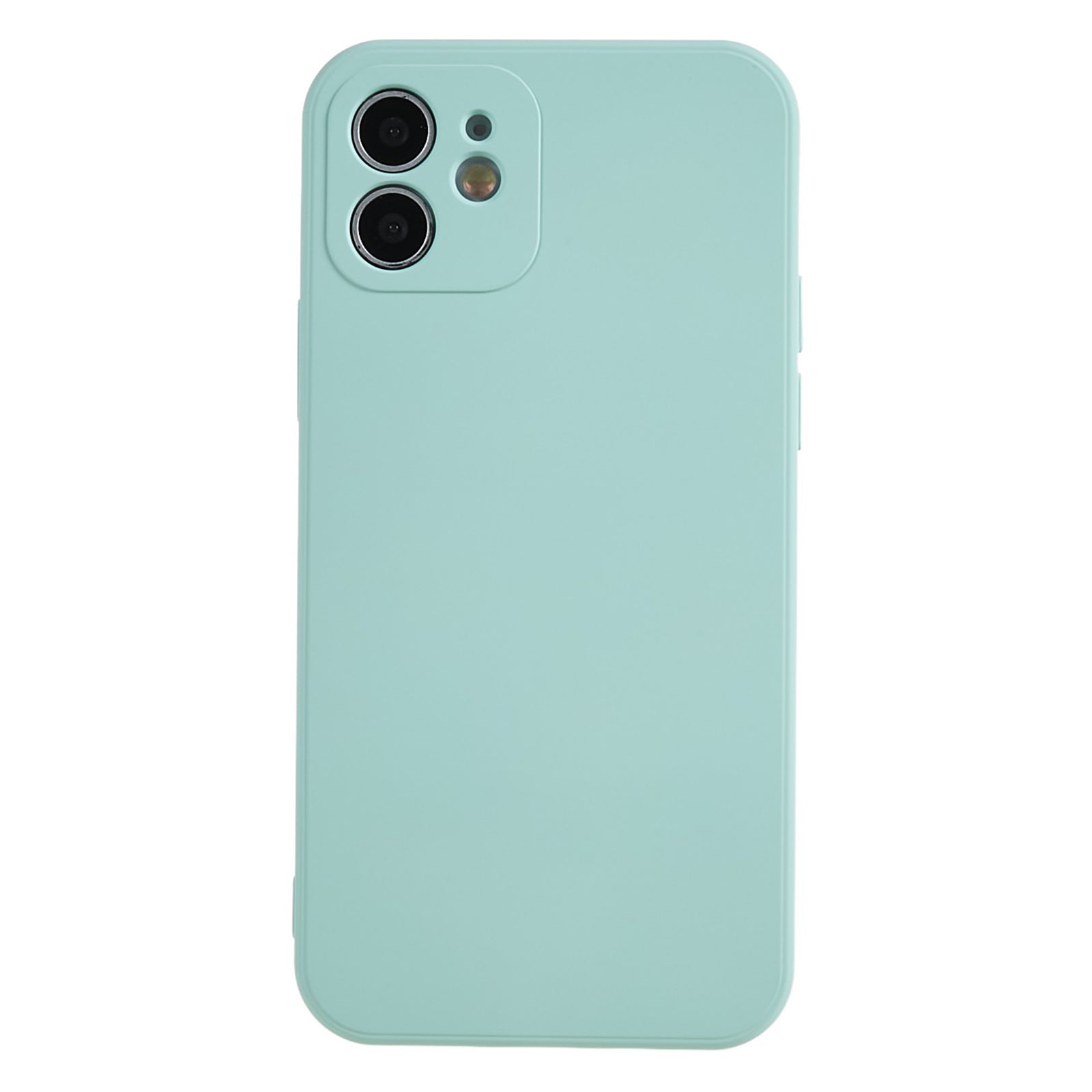 For iPhone 12 6.1 inch Rubberized TPU Phone Case Fiber Lining Fall Proof Protective Cover