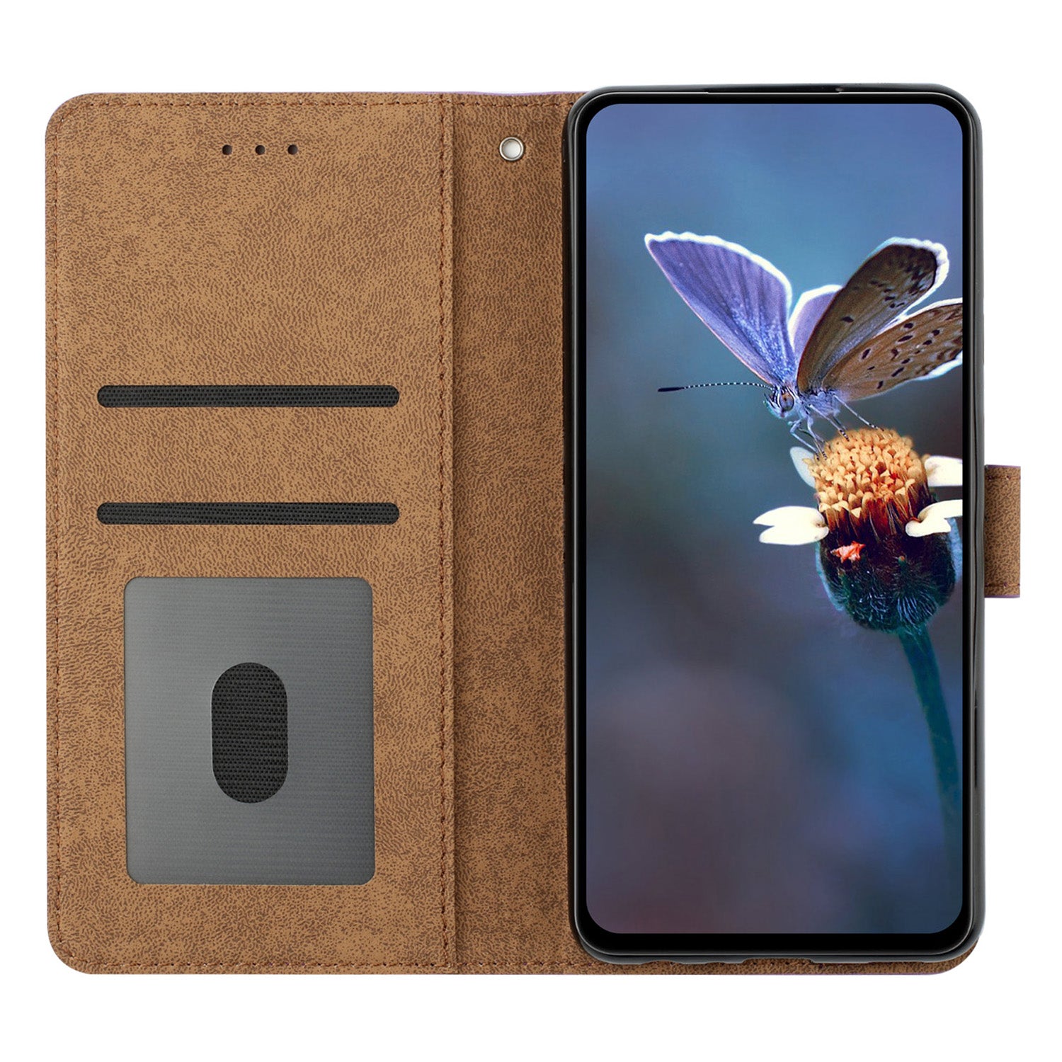 Til Samsung Galaxy A51 4G SM-A515 PU læder pung etui Butterfly påtrykt telefonholder cover