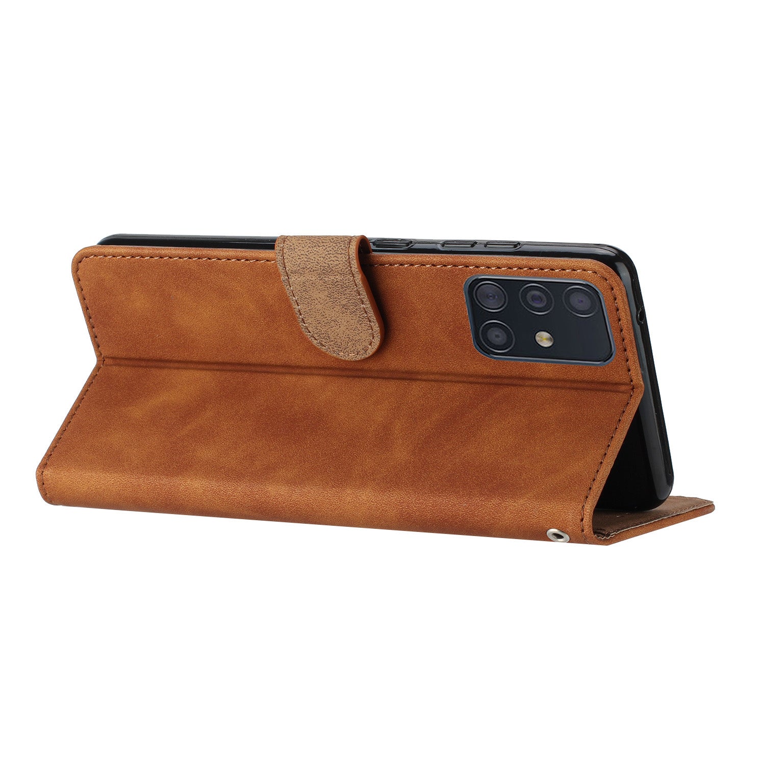 Leather Phone Case for Samsung Galaxy A71 4G SM-A715 Butterfly Imprinted Stand Wallet Cover