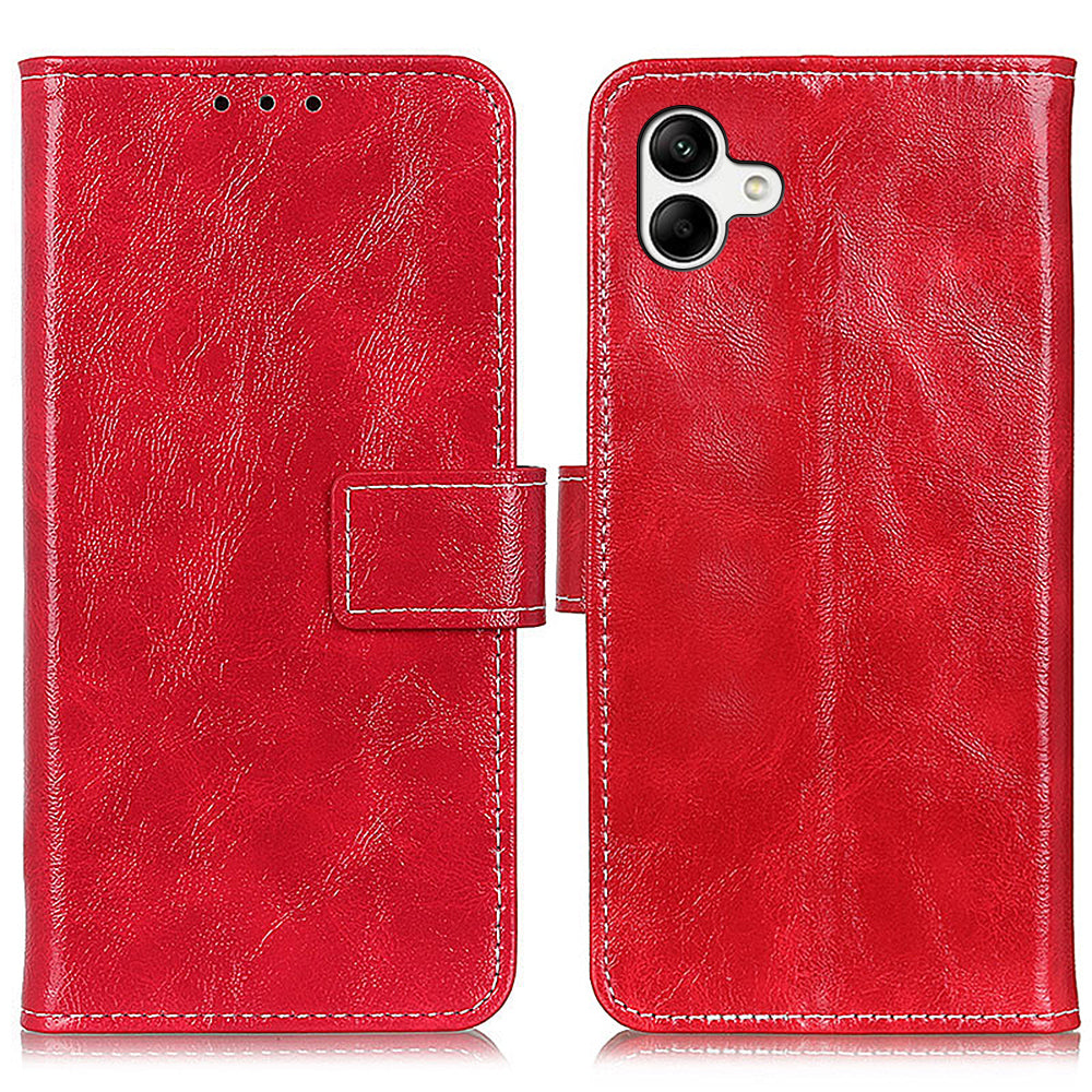 Peněženka na telefon pro Samsung Galaxy F14 5G Retro Crazy Horse Texture PU kožený kryt se stojánkem