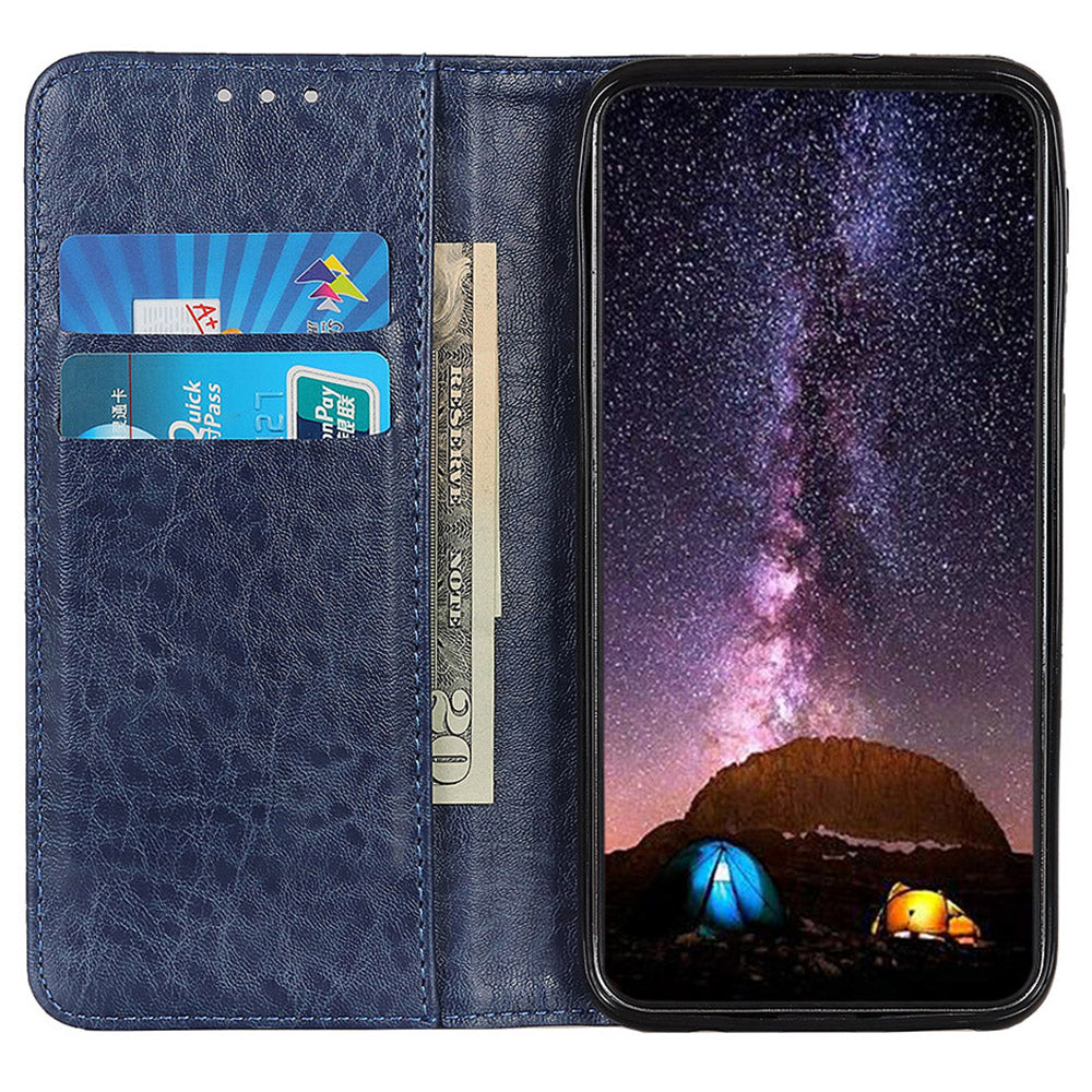 For Samsung Galaxy F14 5G Stand Wallet Leather Phone Case Crazy Horse Texture Phone Cover