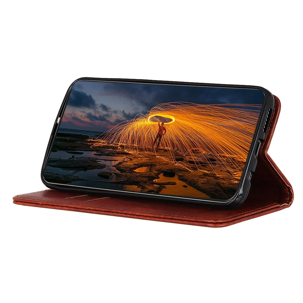 For Samsung Galaxy F14 5G Stand Wallet Leather Phone Case Crazy Horse Texture Phone Cover