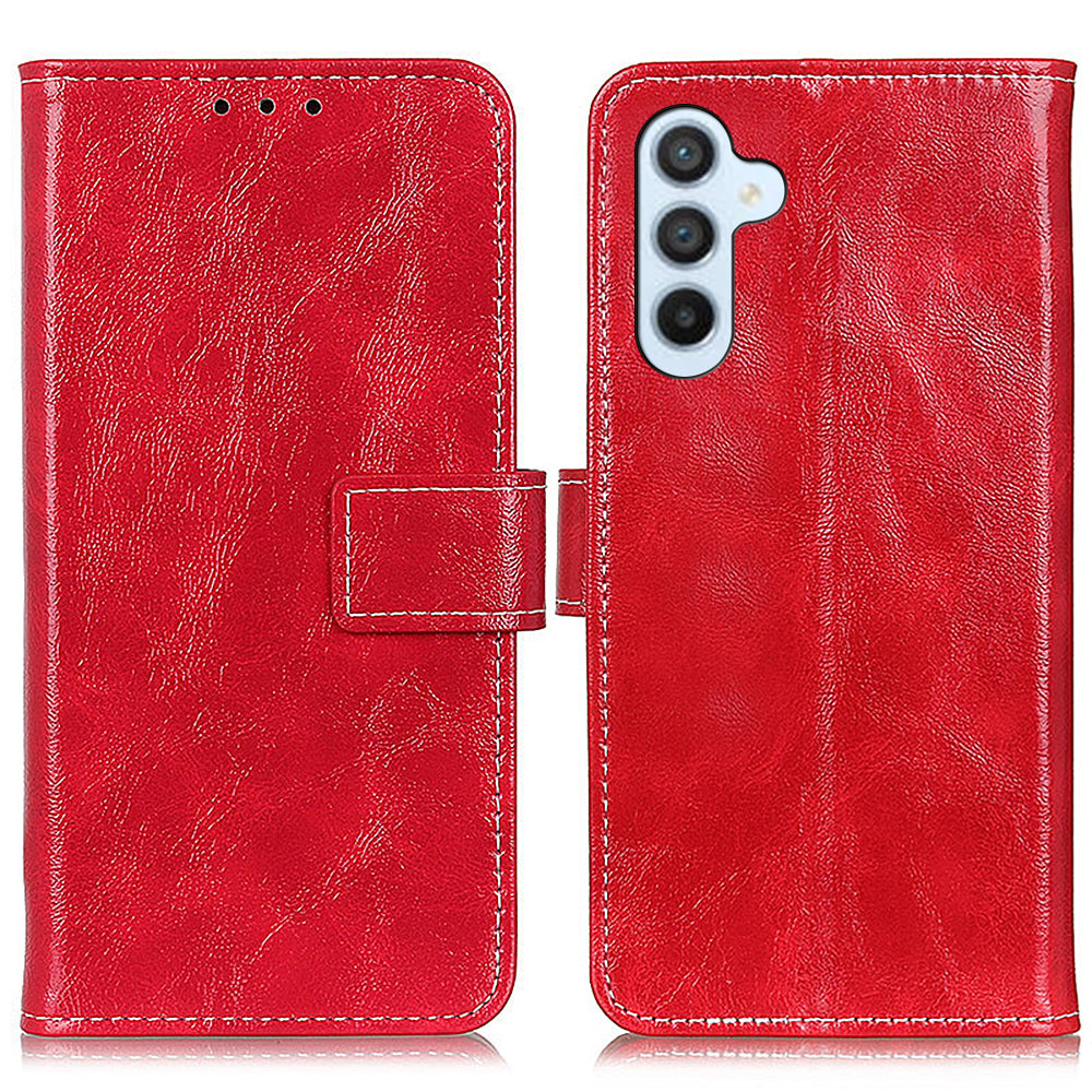 Retro Leather Phone Case for Samsung Galaxy M54 5G / F54 5G Crazy Horse Texture Wallet Stand Phone Cover
